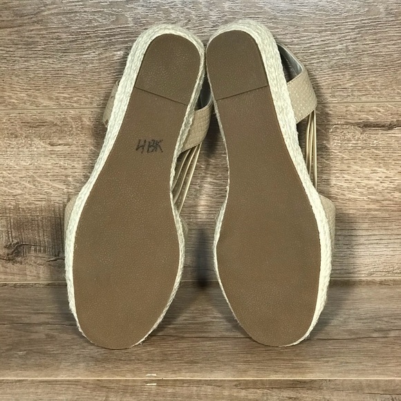 David Tate June Slingback Sandal Womens 9 WW Metallic Matte Gold Espadrille - Picture 14 of 15